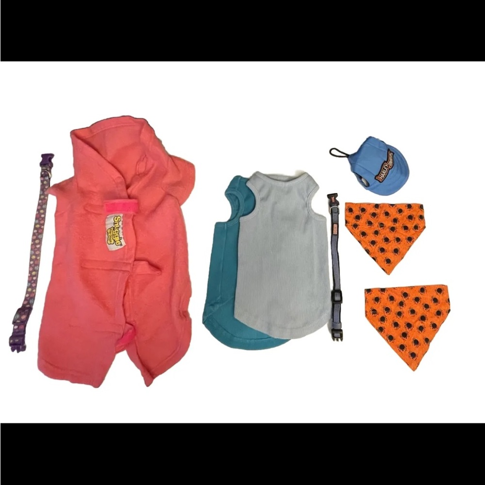 💙Bundle of Dog Accessories : Harley Davidson, Snuggie and much more